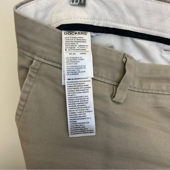 Dockers Classic Fit Khaki Pants W38 L34 Cotton Blend Stretch - Picture 9 of 12